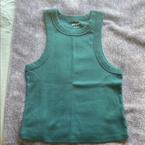 Old Navy Green Fitted Crop Tank Top